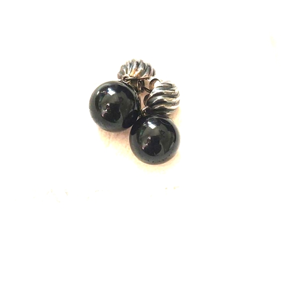 David Yurman Jewelry - David Yurman Cable Drop Onyx Earrings